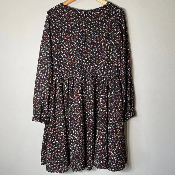 Torrid Women's Size 12 Balloon Sleeve Floral Print Georgette V-Neck Mini Dress - Picture 11 of 15